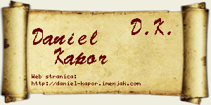Daniel Kapor vizit kartica